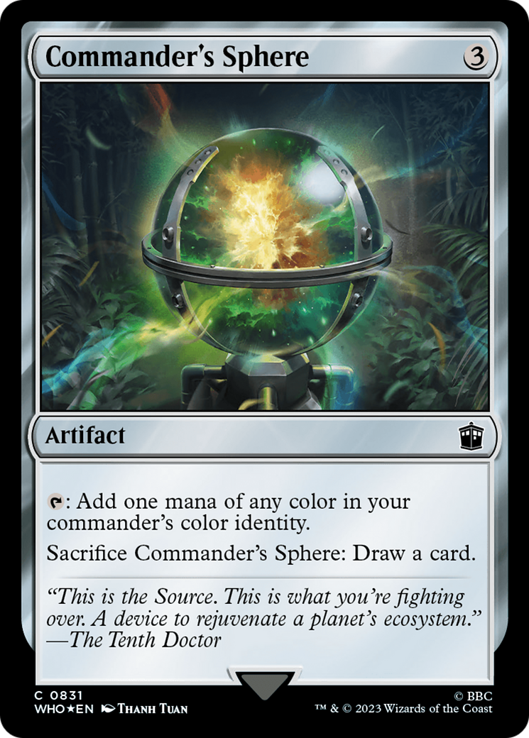 Commander's Sphere (Surge Foil) [Doctor Who] | Cards and Coasters CA