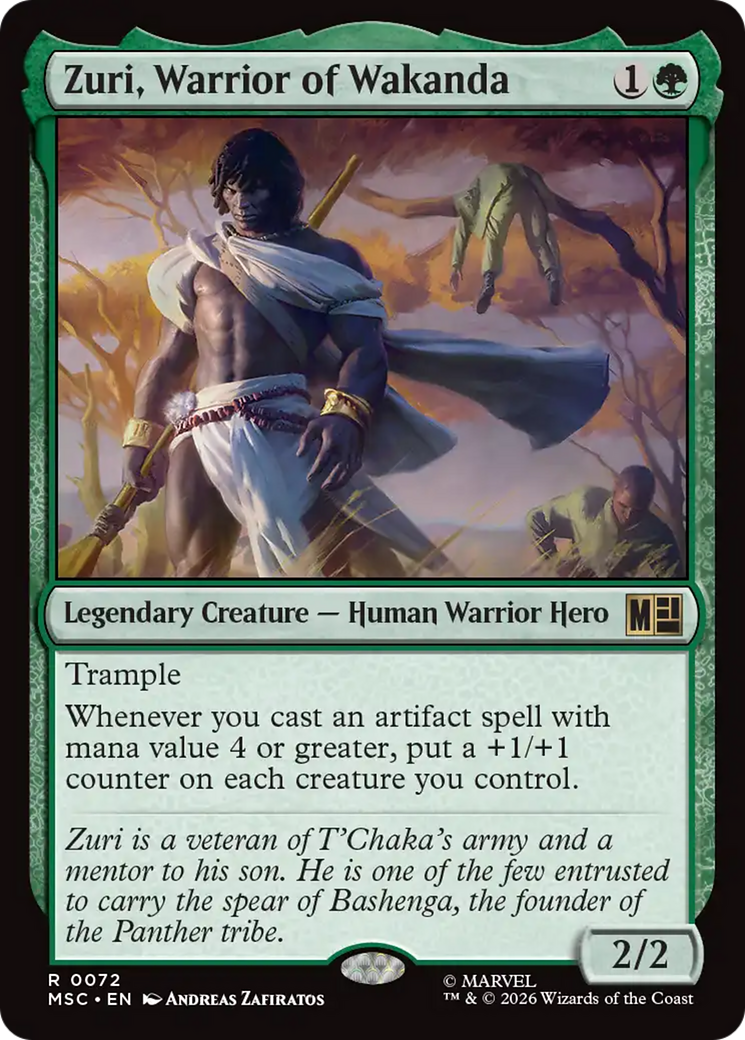 Zuri, Warrior of Wakanda (Surge Foil) [Marvel Super Heroes Commander] | Cards and Coasters CA