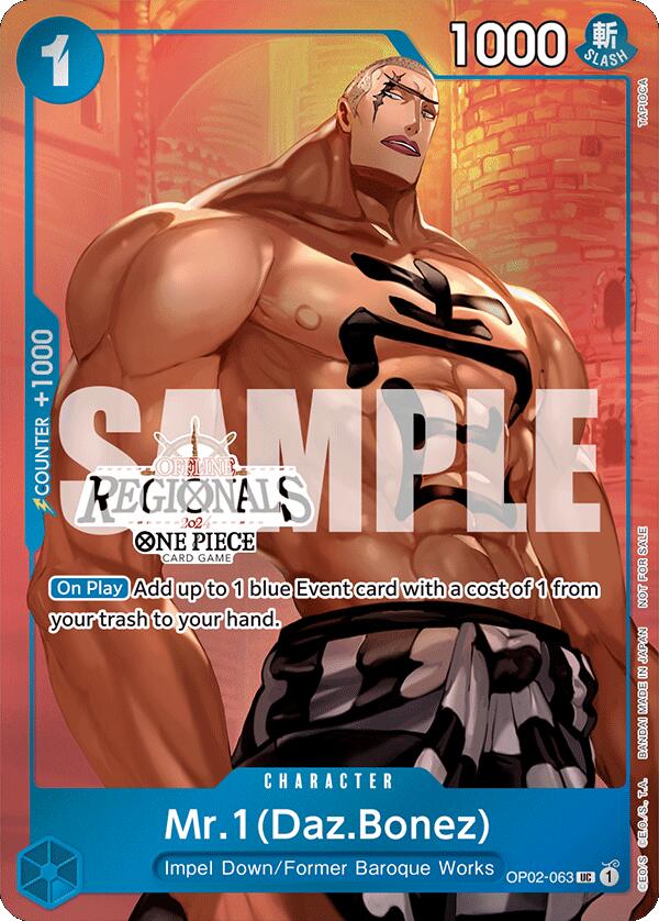 Mr.1 (Daz.Bonez) (Offline Regional 2024 Vol. 3) [One Piece Promotion Cards] | Cards and Coasters CA