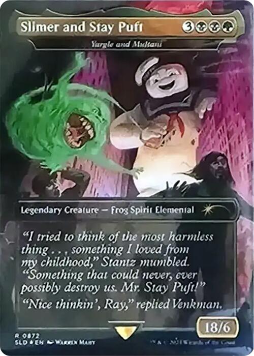 Slimer and Stay Puft - Yargle and Multani (Rainbow Foil) [Secret Lair Drop Series] | Cards and Coasters CA