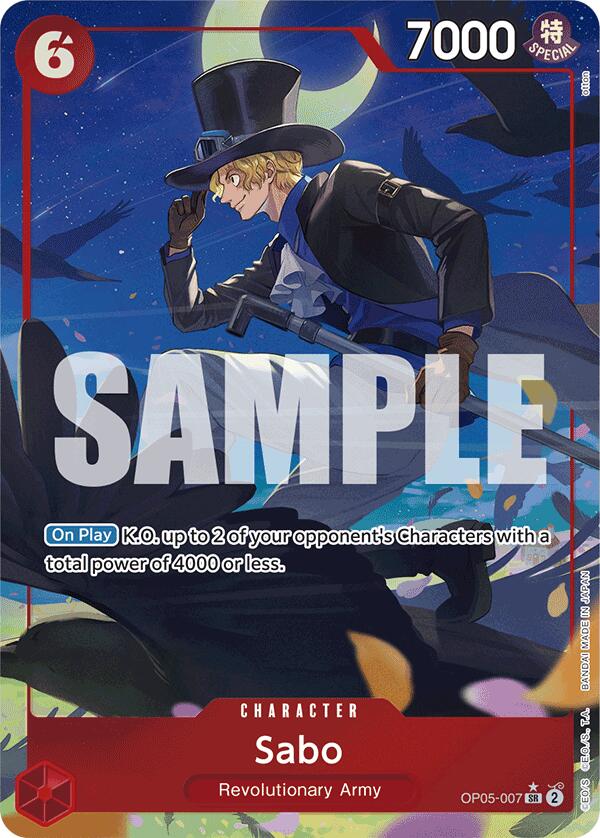 Sabo (OP05-007) (Alternate Art) [Premium Booster -The Best-] | Cards and Coasters CA