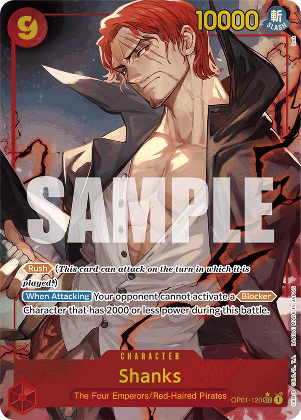 Shanks (OP01-120) (Alternate Art) [Premium Booster -The Best-] | Cards and Coasters CA