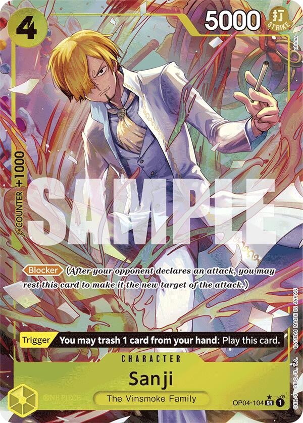 Sanji (OP04-104) (Alternate Art) [Premium Booster -The Best-] | Cards and Coasters CA