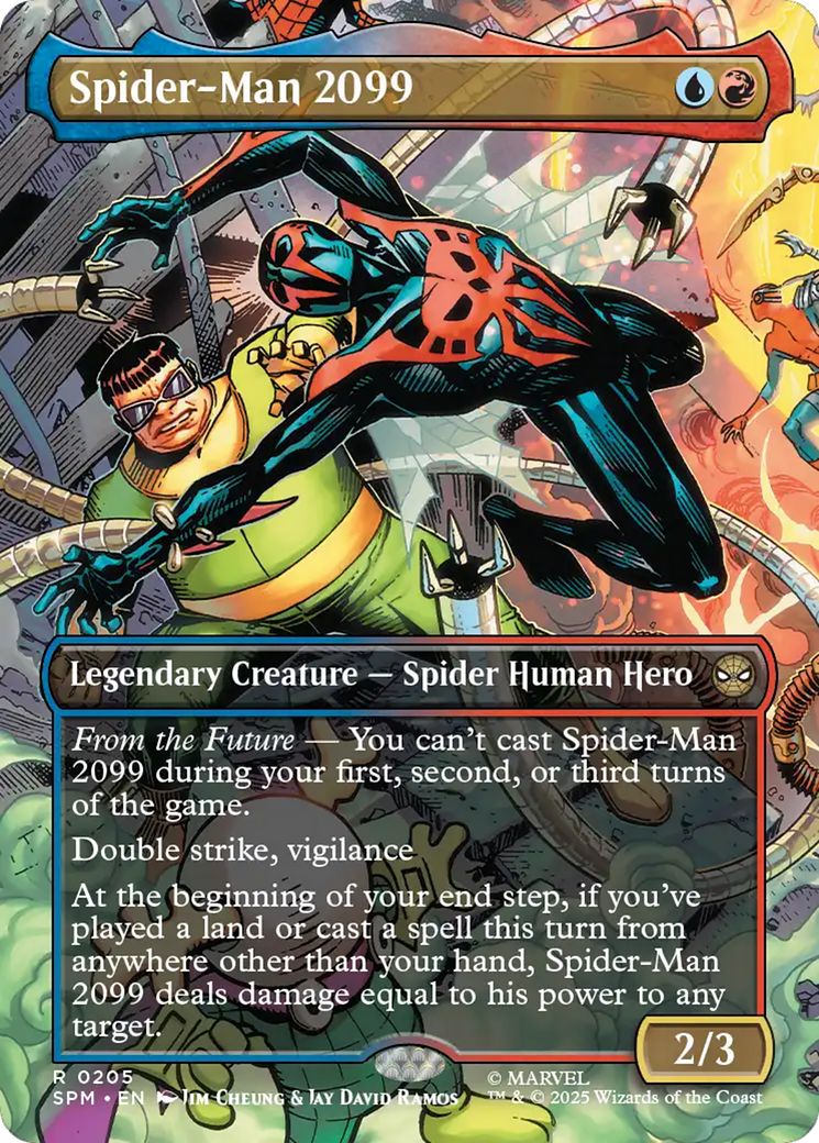 Spider-Man 2099 (0205) (Borderless) [Marvel's Spider-Man] | Cards and Coasters CA