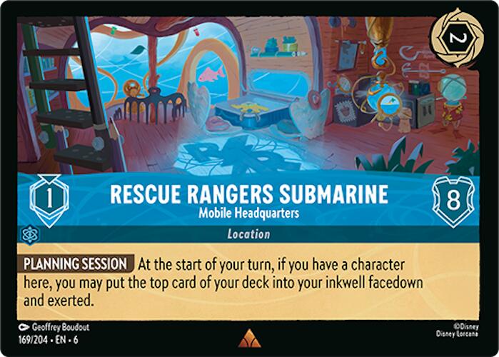 Rescue Rangers Submarine - Mobile Headquarters (169/204) [Azurite Sea] | Cards and Coasters CA