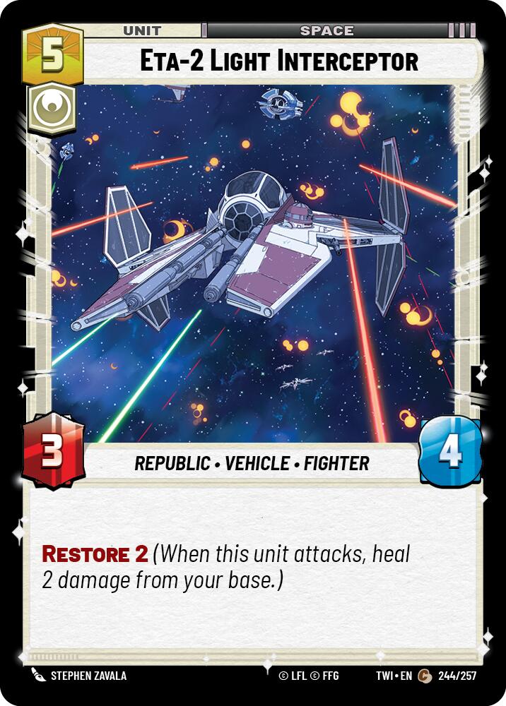 ETA-2 Light Interceptor (244/257) (244/257) [Twilight of the Republic] | Cards and Coasters CA
