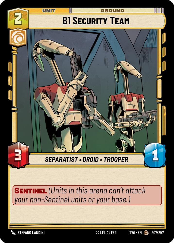 B1 Security Team (207/257) (207/257) [Twilight of the Republic] | Cards and Coasters CA