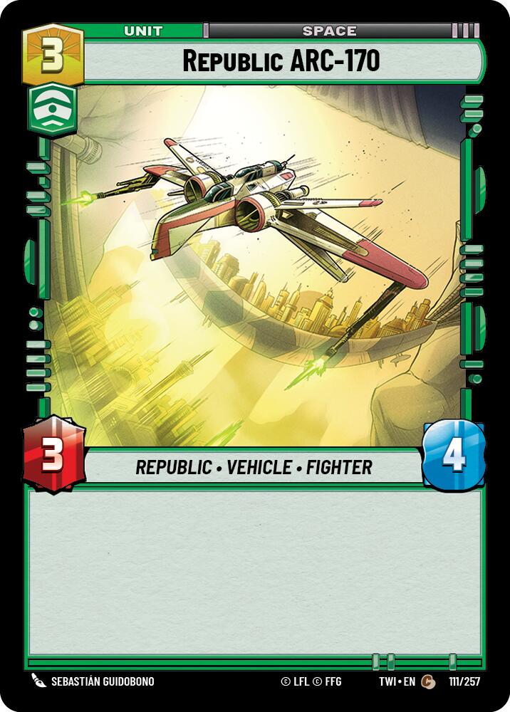 Republic ARC-170 (111/257) (111/257) [Twilight of the Republic] | Cards and Coasters CA