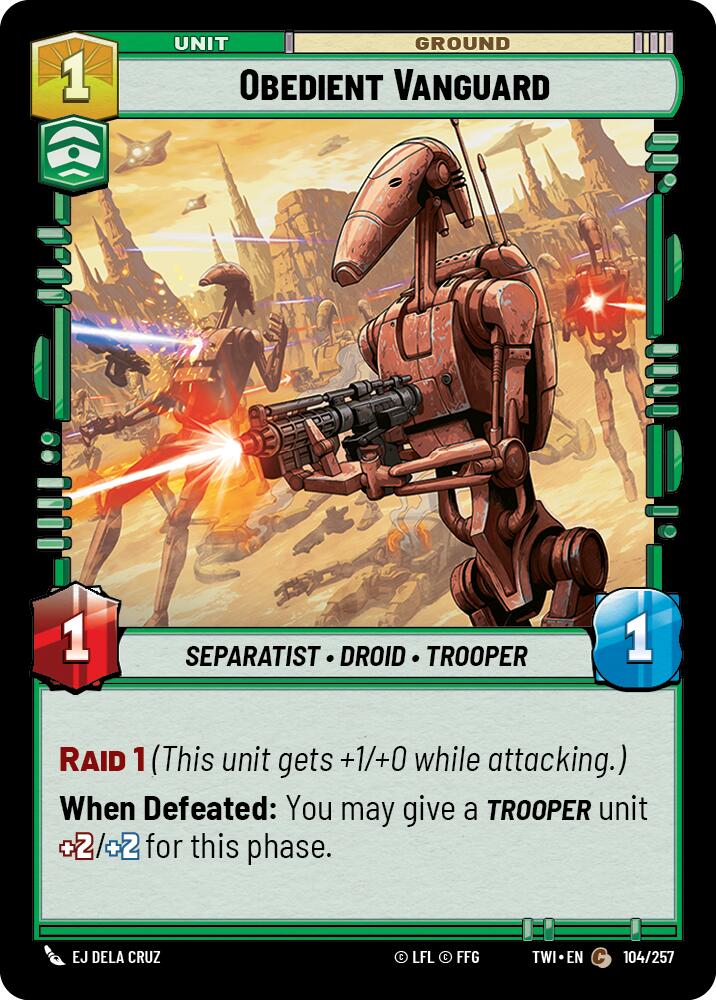 Obedient Vanguard (104/257) (104/257) [Twilight of the Republic] | Cards and Coasters CA