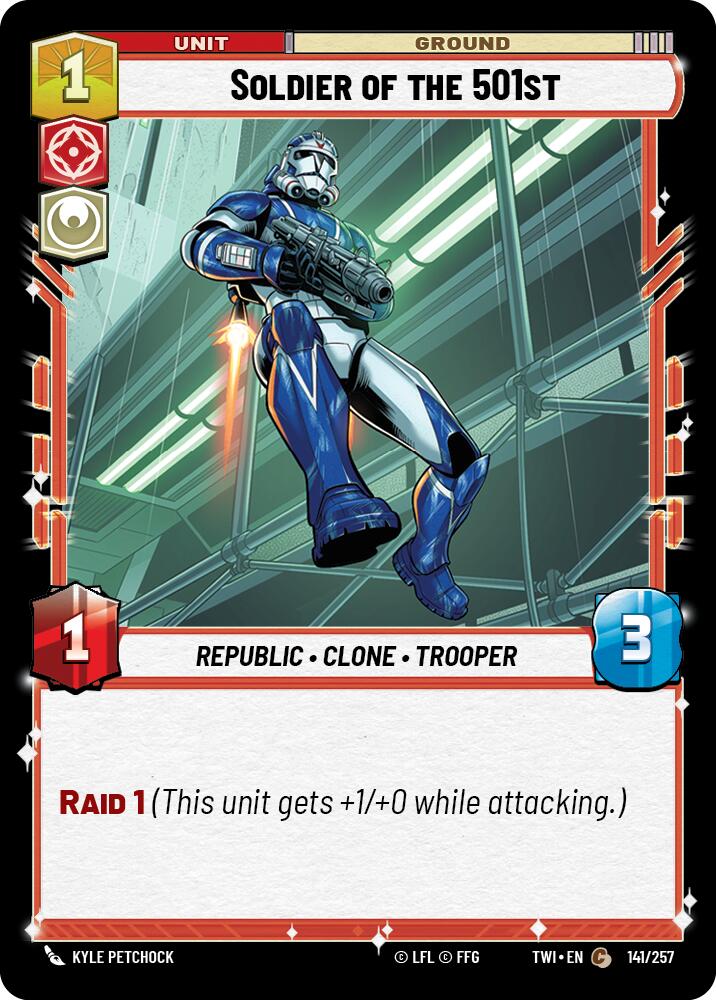 Soldier of the 501st (141/257) (141/257) [Twilight of the Republic] | Cards and Coasters CA