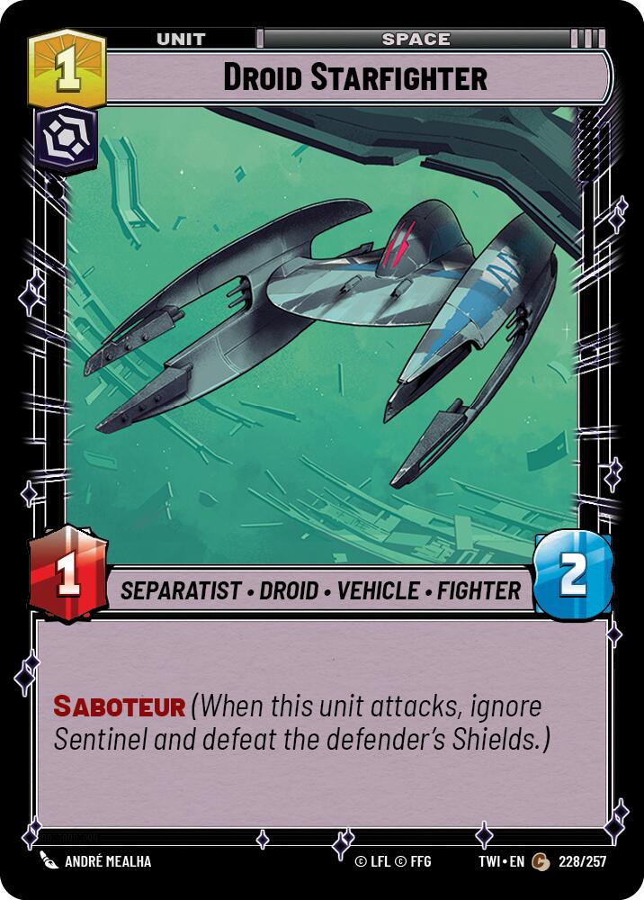 Droid Starfighter (228/257) (228/257) [Twilight of the Republic] | Cards and Coasters CA
