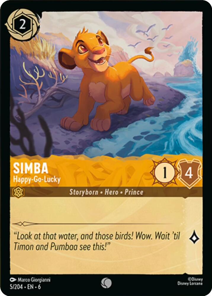 Simba - Happy-Go-Lucky (5/204) [Azurite Sea] | Cards and Coasters CA