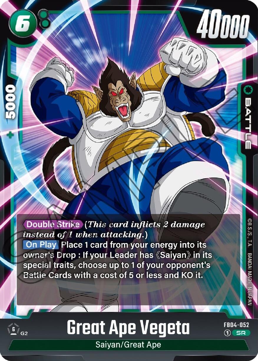 Great Ape Vegeta [Ultra Limit] | Cards and Coasters CA
