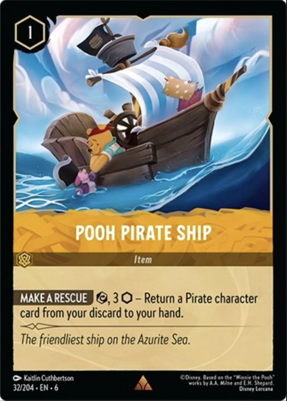 Pooh Pirate Ship (32/204) [Azurite Sea] | Cards and Coasters CA