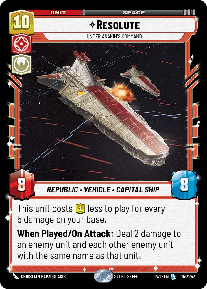 Resolute - Under Anakin's Command (151/257) (151/257) [Twilight of the Republic] | Cards and Coasters CA