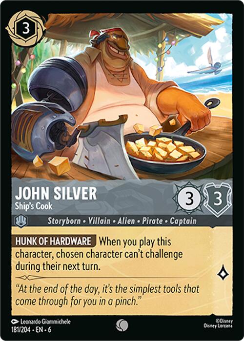 John Silver - Ship's Cook (181/204) [Azurite Sea] | Cards and Coasters CA