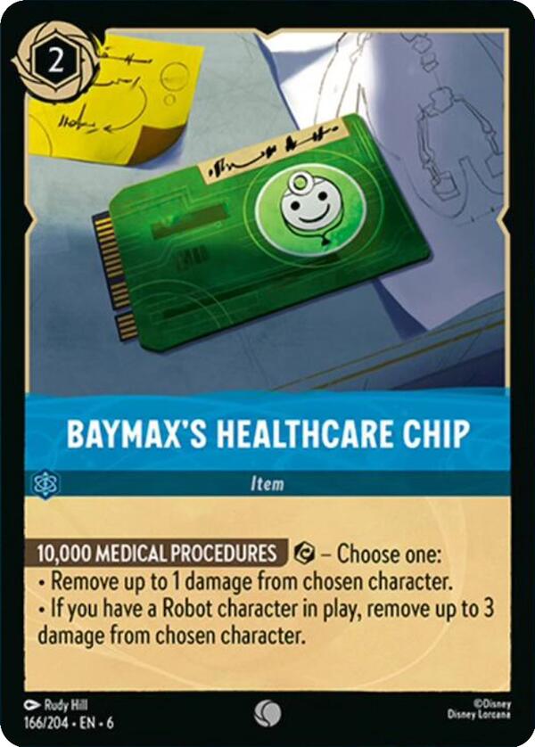 Baymax's Healthcare Chip (166/204) [Azurite Sea] | Cards and Coasters CA