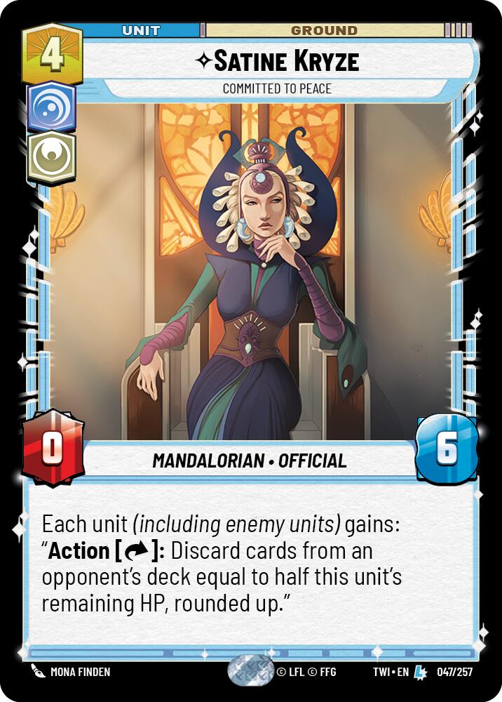 Satine Kryze - Committed to Peace (047/257) (047/257) [Twilight of the Republic] | Cards and Coasters CA