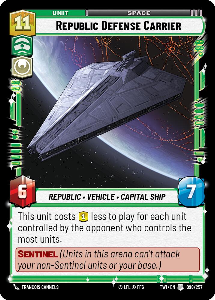 Republic Defense Carrier (098/257) (098/257) [Twilight of the Republic] | Cards and Coasters CA