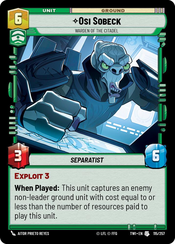 Osi Sobeck - Warden of the Citadel (115/257) (115/257) [Twilight of the Republic] | Cards and Coasters CA