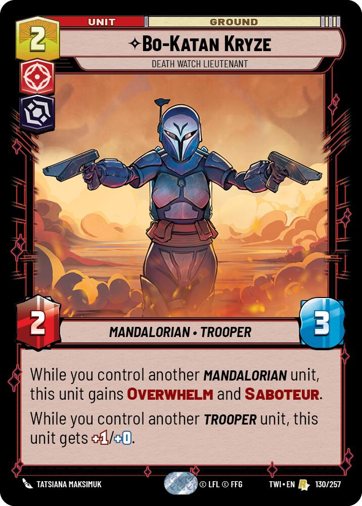 Bo-Katan Kryze - Death Watch Lieutenant (130/257) (130/257) [Twilight of the Republic] | Cards and Coasters CA
