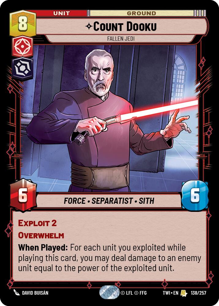 Count Dooku - Fallen Jedi (138/257) (138/257) [Twilight of the Republic] | Cards and Coasters CA