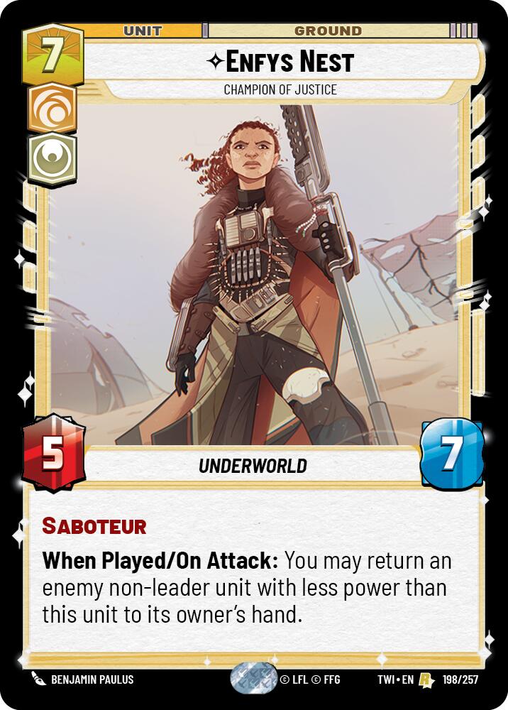 Enfys Nest - Champion of Justice (198/257) (198/257) [Twilight of the Republic] | Cards and Coasters CA
