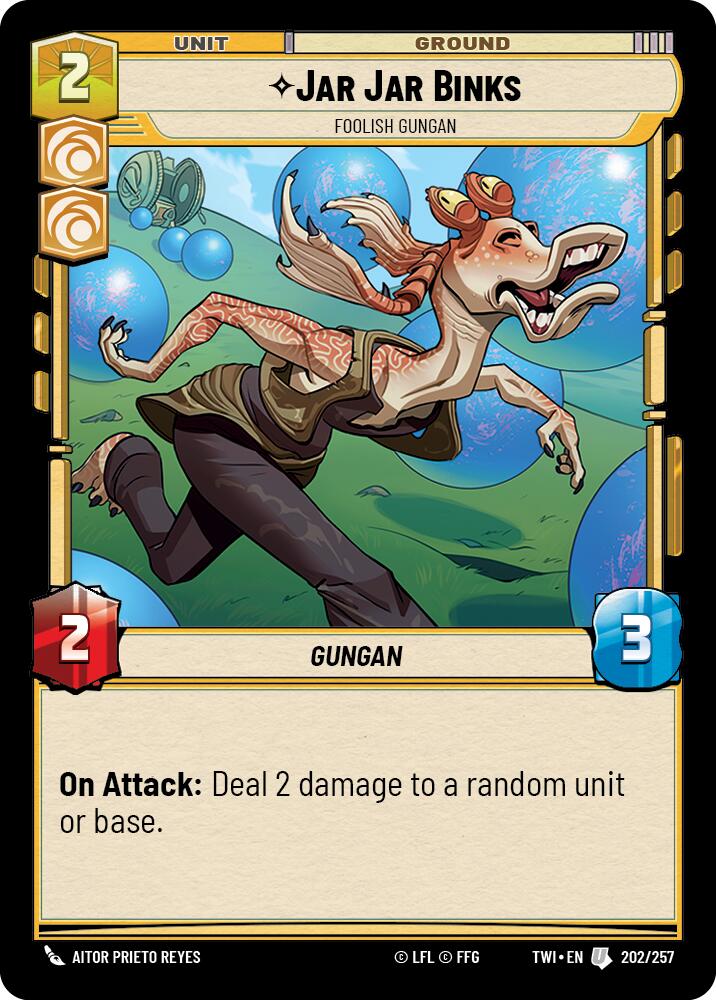 Jar Jar Binks - Foolish Gungan (202/257) (202/257) [Twilight of the Republic] | Cards and Coasters CA