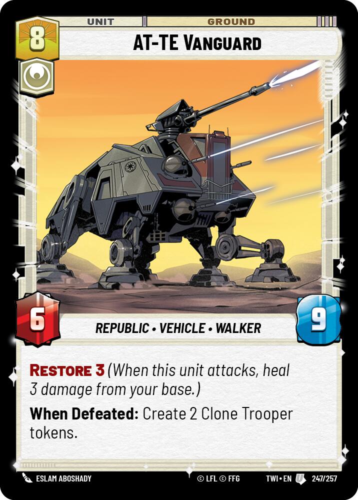 AT-TE Vanguard (247/257) (247/257) [Twilight of the Republic] | Cards and Coasters CA
