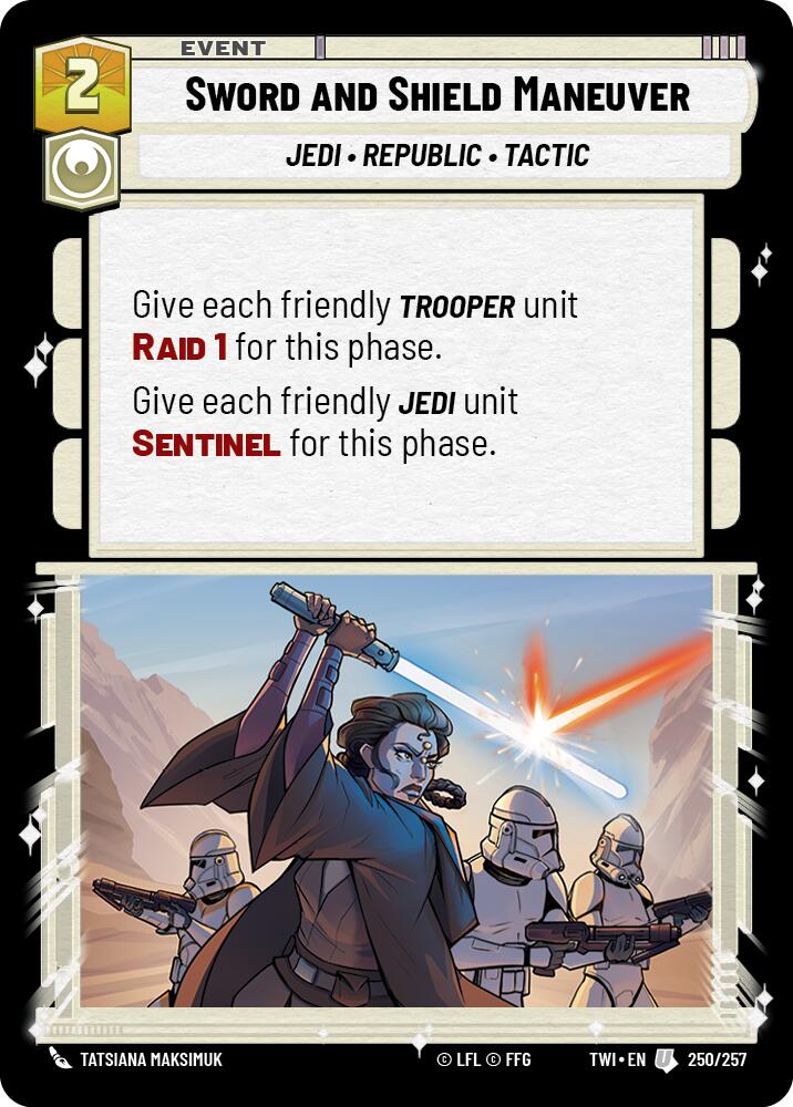 Sword and Shield Maneuver (250/257) (250/257) [Twilight of the Republic] | Cards and Coasters CA
