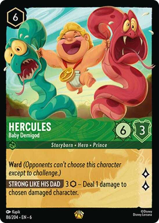 Hercules - Baby Demigod (86/204) [Azurite Sea] | Cards and Coasters CA