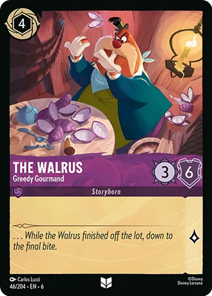 The Walrus - Greedy Gourmand (46/204) [Azurite Sea] | Cards and Coasters CA