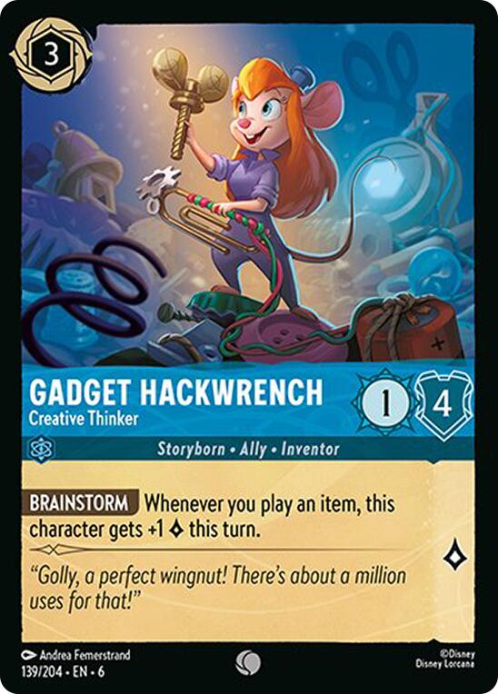 Gadget Hackwrench - Creative Thinker (139/204) [Azurite Sea] | Cards and Coasters CA