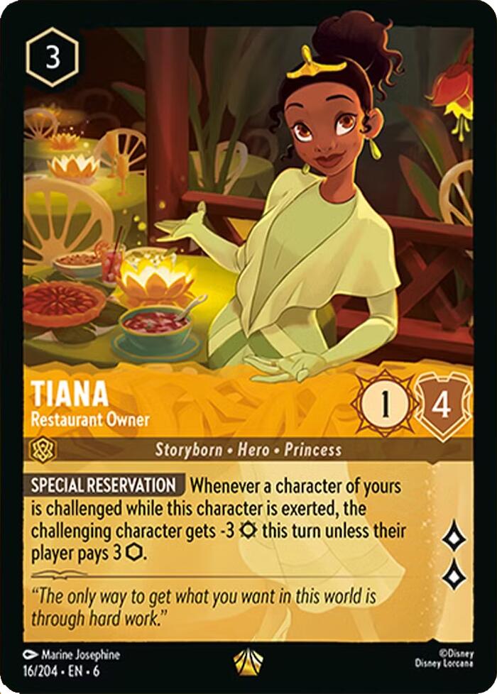 Tiana - Restaurant Owner (16/204) [Azurite Sea] | Cards and Coasters CA