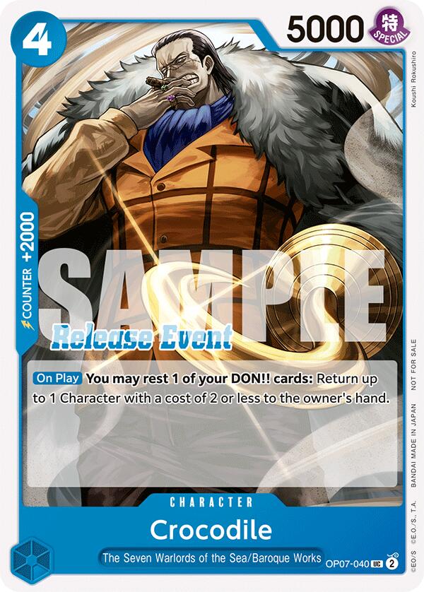 Crocodile (ST15 - ST20 Release Event Pack) [One Piece Promotion Cards] | Cards and Coasters CA