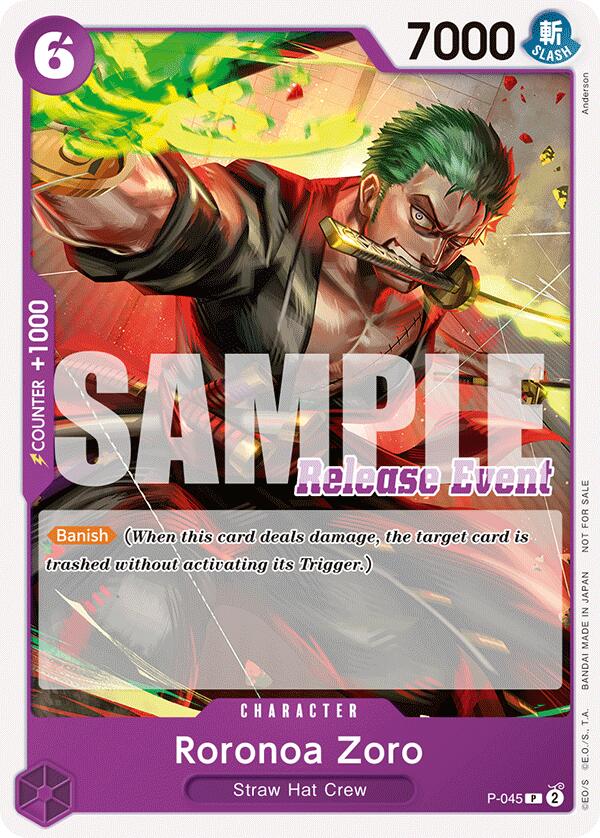 Roronoa Zoro (ST15 - ST20 Release Event Pack) [One Piece Promotion Cards] | Cards and Coasters CA