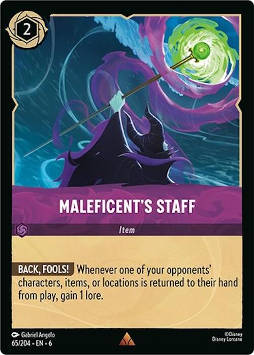 Maleficent's Staff (65/204) [Azurite Sea] | Cards and Coasters CA