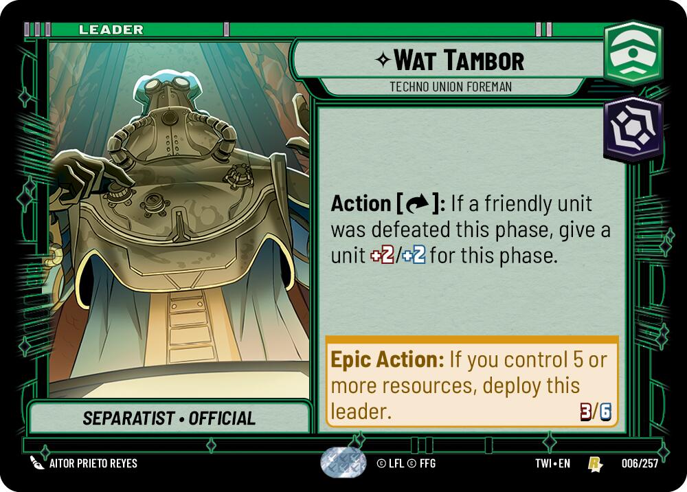 Wat Tambor - Techno Union Foreman (006/257) (006/257) [Twilight of the Republic] | Cards and Coasters CA