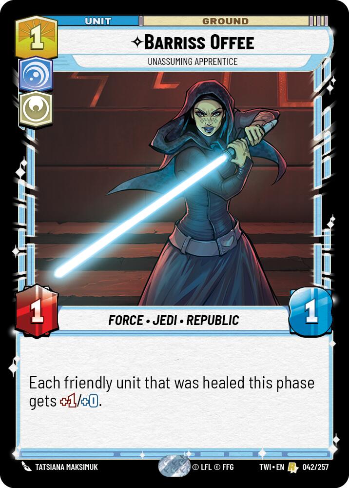 Barriss Offee - Unassuming Apprentice (042/257) (042/257) [Twilight of the Republic] | Cards and Coasters CA