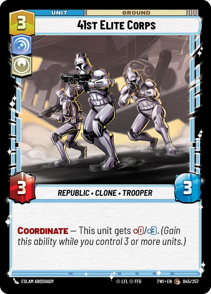 41st Elite Corps (045/257) [Twilight of the Republic] | Cards and Coasters CA