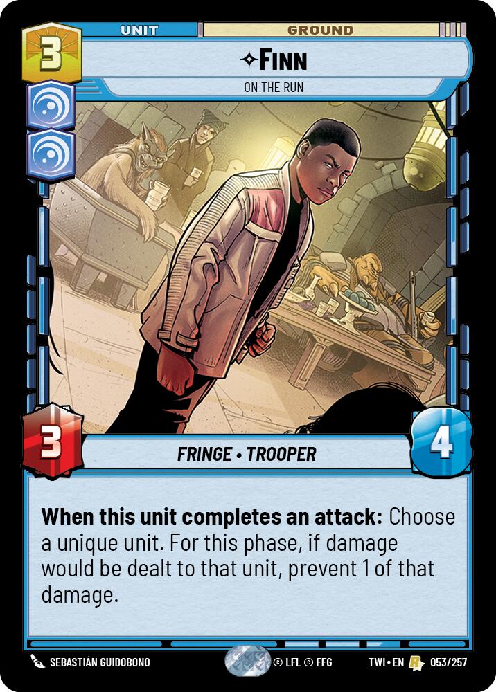 Finn - On the Run (053/257) (053/257) [Twilight of the Republic] | Cards and Coasters CA