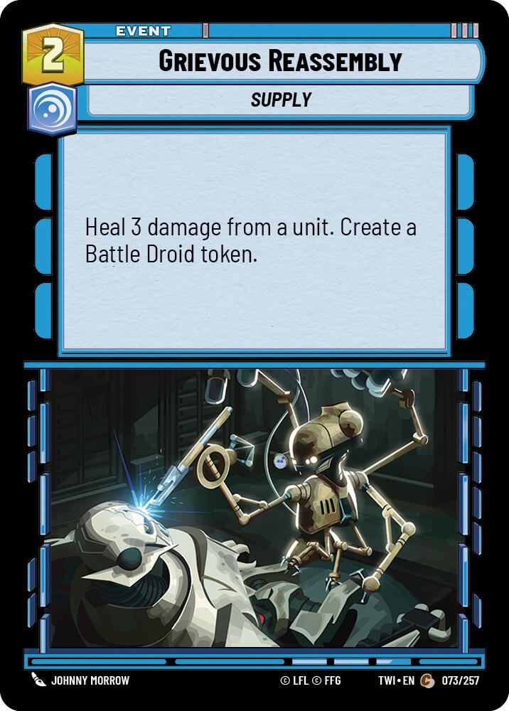 Grievous Reassembly (073/257) (073/257) [Twilight of the Republic] | Cards and Coasters CA