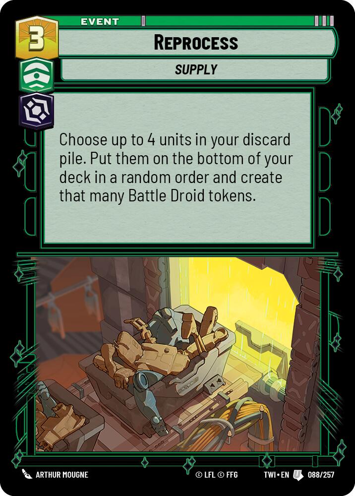 Reprocess (088/257) (088/257) [Twilight of the Republic] | Cards and Coasters CA