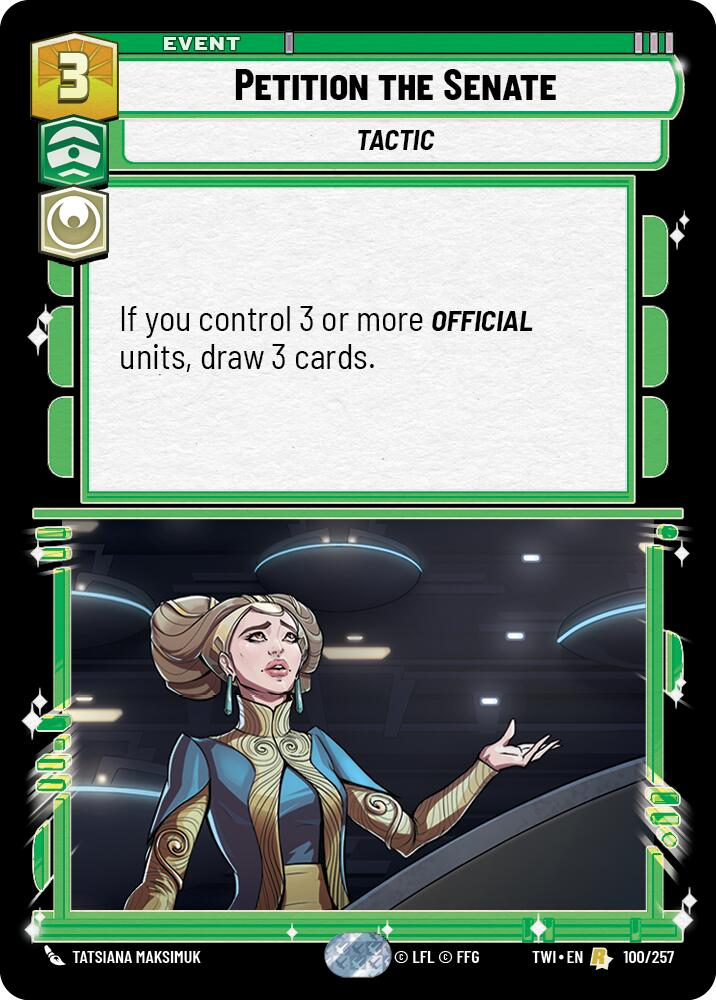 Petition the Senate (100/257) (100/257) [Twilight of the Republic] | Cards and Coasters CA