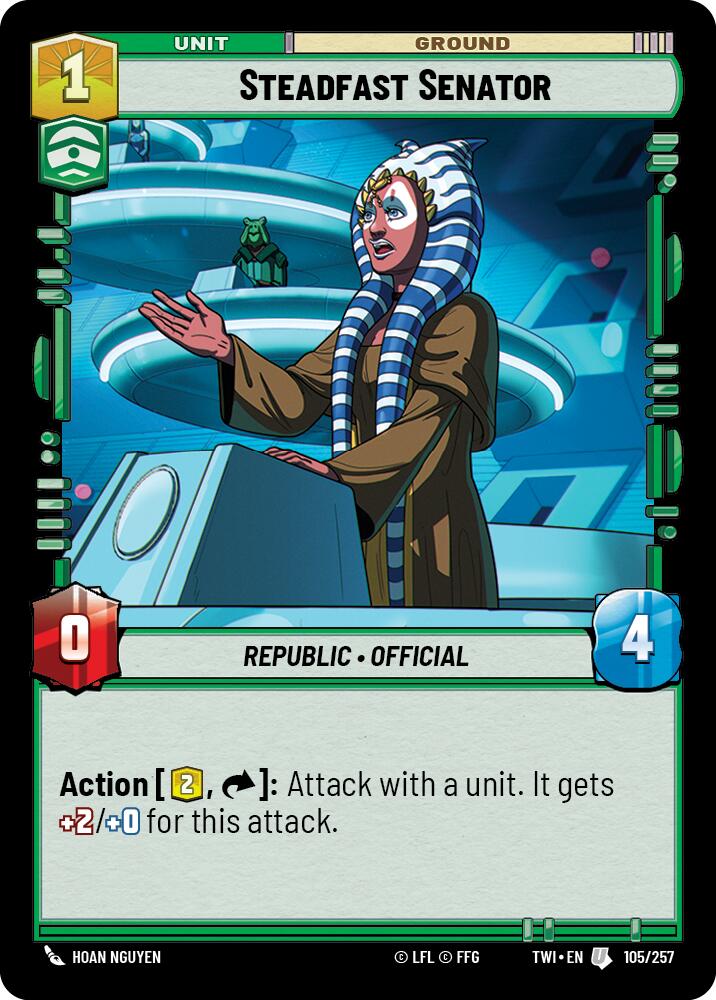 Steadfast Senator (105/257) (105/257) [Twilight of the Republic] | Cards and Coasters CA