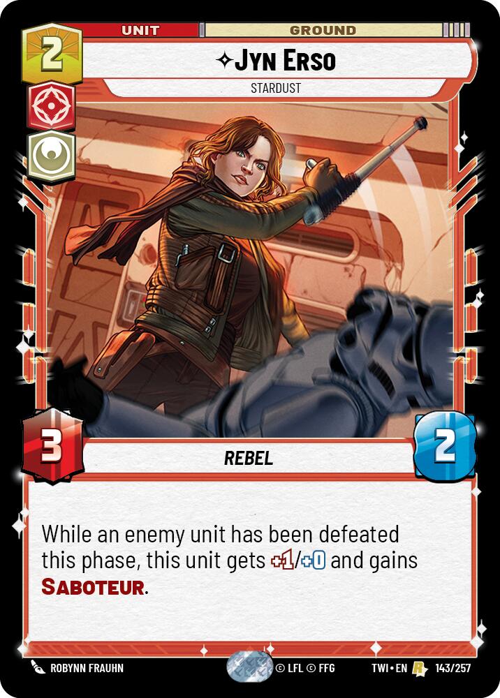 Jyn Erso - Stardust (143/257) (143/257) [Twilight of the Republic] | Cards and Coasters CA