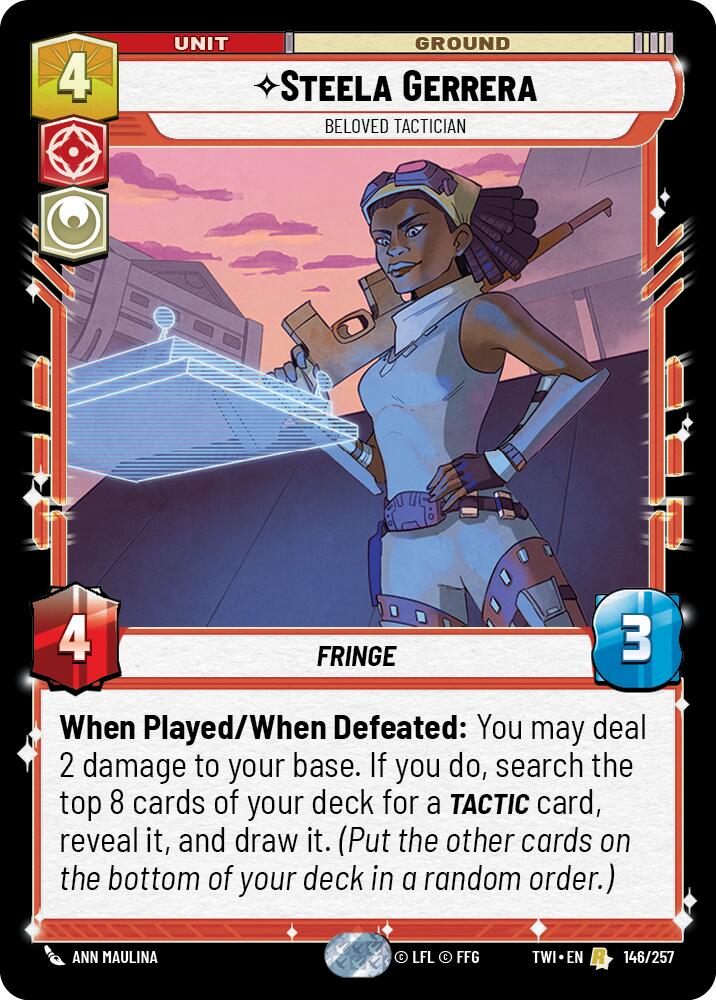 Steela Gerrera - Beloved Tactician (146/257) (146/257) [Twilight of the Republic] | Cards and Coasters CA