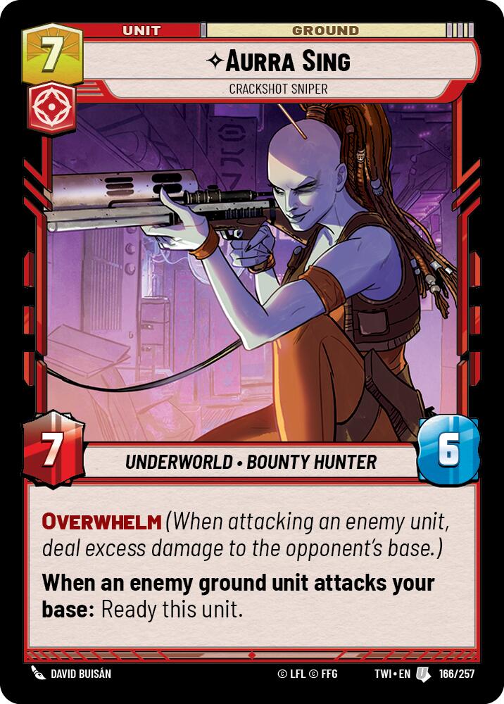 Aurra Sing - Crackshot Sniper (166/257) (166/257) [Twilight of the Republic] | Cards and Coasters CA
