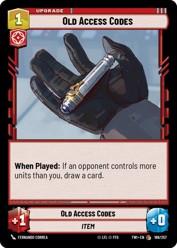 Old Access Codes (168/257) (168/257) [Twilight of the Republic] | Cards and Coasters CA