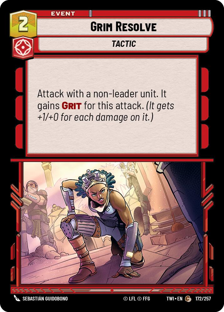 Grim Resolve (172/257) (172/257) [Twilight of the Republic] | Cards and Coasters CA